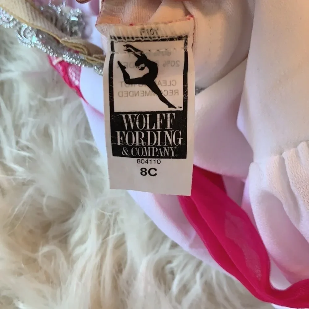 Wolff Fording & Co Pink and White Dress Child Size 8C